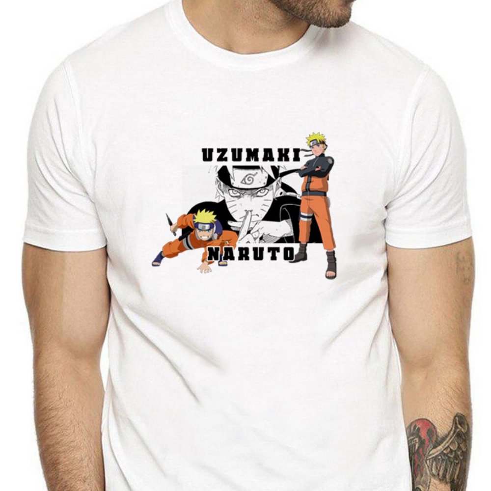 Uzumaki Naruto White Anime T-Shirt